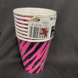 Oh So Fabulous Pink Zebra Animal Print Adult Birthday Party 9 oz. Paper Cups