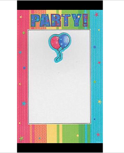 BALLOON PARTY INVITATIONS Birthday Celebration Rainbow Pride Printable NEW