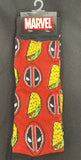 Marvel Deadpool "Deadpool And Tacos" Mens Socks Size 6-12