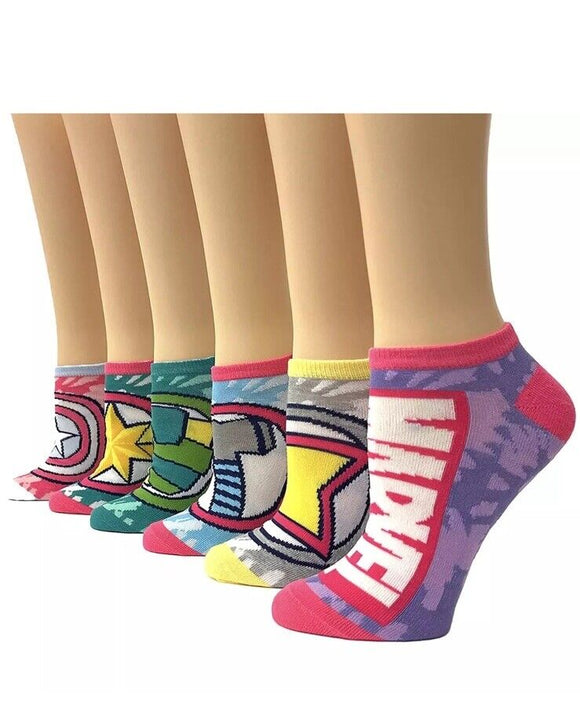 Marvel DC Comics Low Cut Women's Socks 6-Pack