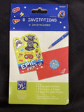 Epic Party Video Game Gamer Kids Birthday 8 Party Invitations w/Envelopes