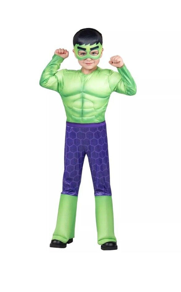 Marvel Toddler Boys 2 Piece Spidey And His Amazing Friends Hulk Costume Size 2T