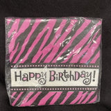 Oh So Fabulous Pink Zebra Animal Print Birthday Party Paper Beverage 16 Napkins