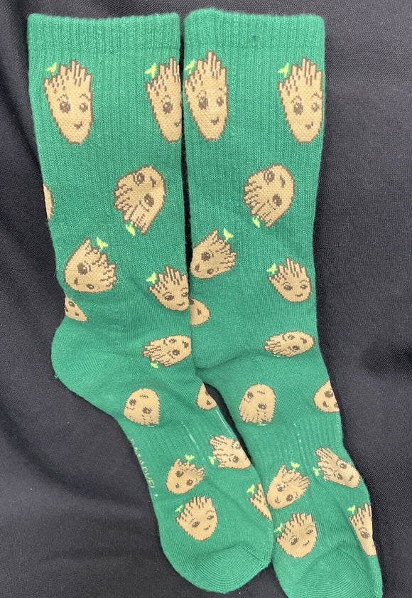 Marvel Baby Groot Mens Crew Socks