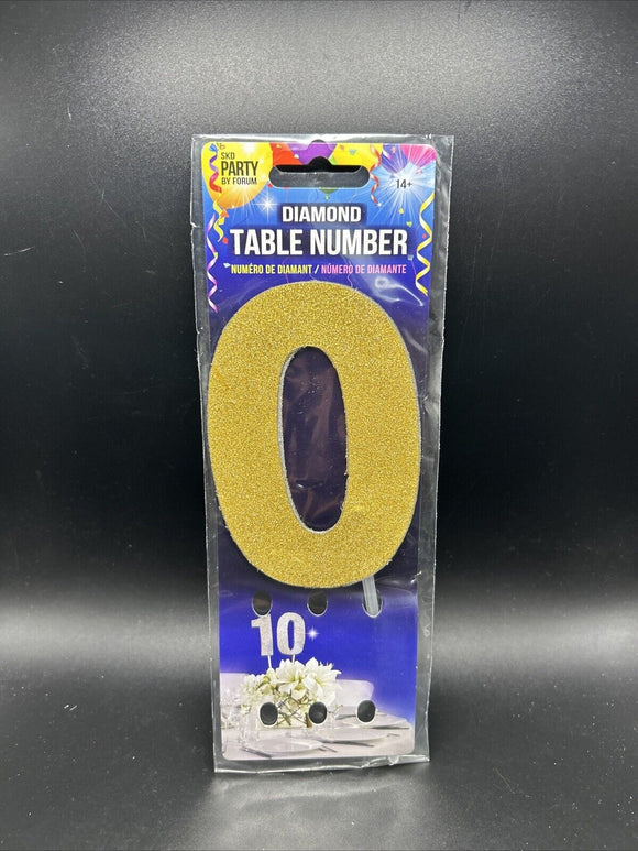 Diamond Glitter Table Number Cake Topper  4