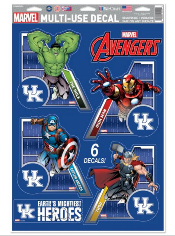 Kentucky Wildcats /  MARVEL Multi-Use 6 Piece Decals 11