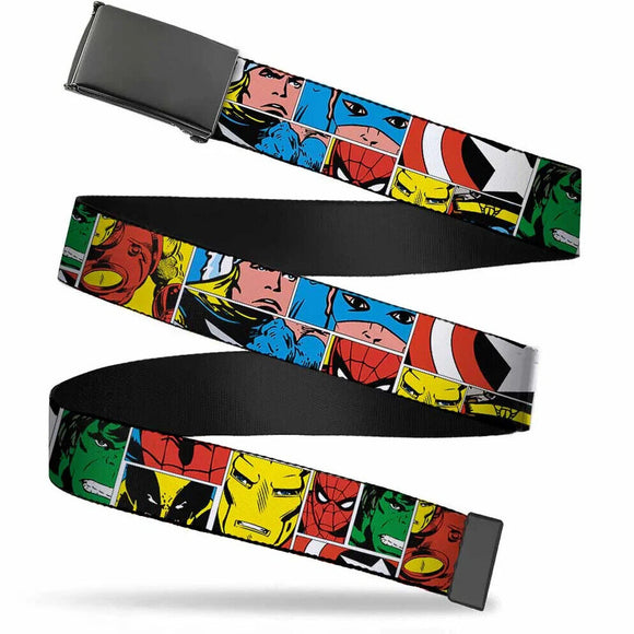 Buckle Web Belt - Marvel Superhero Comic Blocks Webbing- WAV007