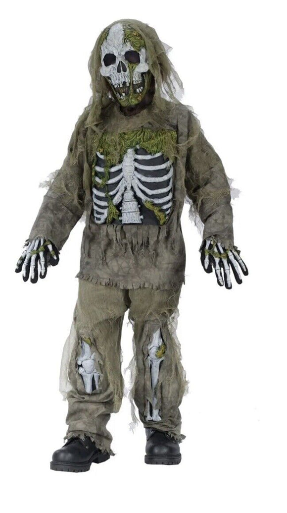 Boy's Skeleton Zombie Costume Small 4-6