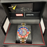Invicta 29682 Men's Pro Diver 44mm Marvel Captain America Silver & Gold 6/30001