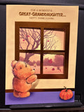 Happy Thanksgiving Great-Granddaughter Greeting Card w/Envelope