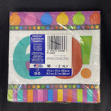 Happy 60th Birthday 'Dots and Stripes' Lunch Napkins (16ct)