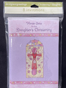 Please Come To Our Daughter’s Christening 8Ct Invitations