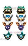 SKYLANDERS PAPER MASKS (8) ~ Birthday Party Supplies Spyro Jet Vac Favors