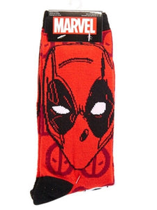 Hyp Socks RED - Deadpool Red Logo Socks - Set of Two Marvel