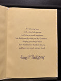 Happy 1st Thanksgiving Grandson Greeting Card w/Envelope