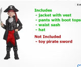 Pirate Costume Kids Halloween Costume Size Medium 8-10