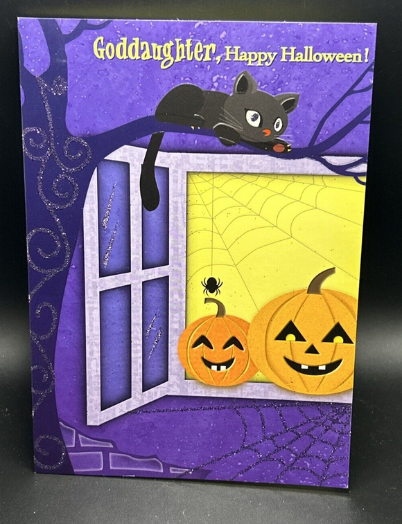 Happy Halloween Goddaughter Greeting Card w/Envelope