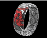 Marvel Groove Life "SpiderMan Black & White Comic" Silicone Ring Size 11 In Box1