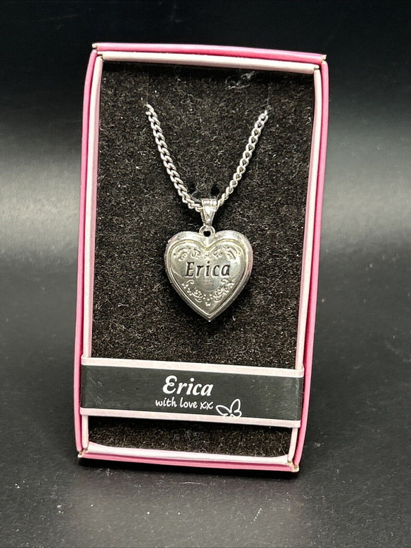 Heart Picture Locket With Love Necklace 16-18