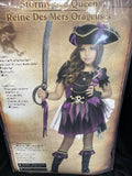 Stormy Seas Queen - Purple/Black/Gold - Costume - Girls Large 12-14