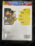 Disney Mickey Mouse Forever Metallic Birthday Party Invitations, 8-Pack