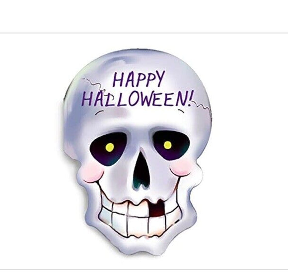 Halloween Packaged Cards, Die-Cut Skeleton Skull Design (8 Cards w/Envelopes)