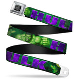 MARVEL AVENGERS Hulk Avengers Icon Black Silver Seatbelt Belt - WHU008 Marvel