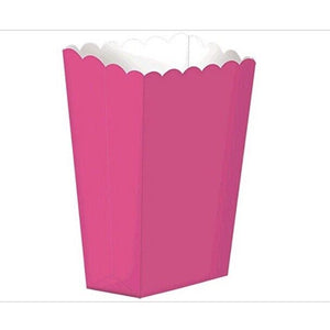 Amscan Paper Popcorn Boxes- 5.25H X 2.5W, Bright Pink, 12/Pack, 5 per Pack