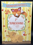 Happy 1st Thanksgiving Granddaughter Greeting Card w/Envelope