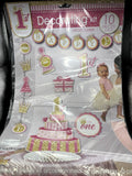 Pink 1st Birthday Room Decorating Kit 10 Pieces - Banner, Decorations, Centerpcs