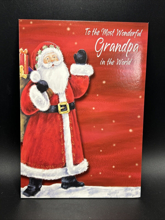 Merry Christmas Grandpa Greeting Card w/Envelope