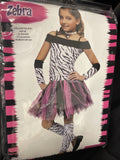 Zebra Costume for Girls size Large 12-14  New by Fun World