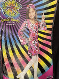Feelin' Groovy 60's Mod Disco Retro Child Halloween  Costume MEDIUM 8-10