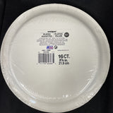 Paper Plates, 9 in, Ivory, 16ct 8 5/8” Plate