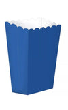 Bright Royal Blue Party Popcorn Treat Boxes 10Pk Birthday 3.5x7.4x2.1”