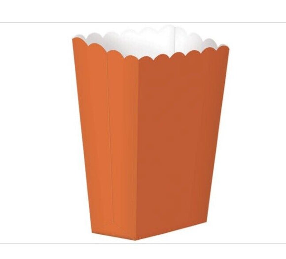 Treat Popcorn Box Orange (10 Pack) 3.5x7.4x2.1”