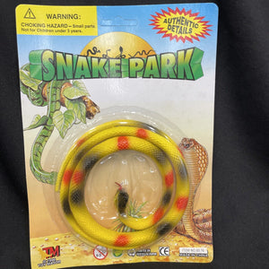 Toy Yellow Red & Brown Spot Rubber Snake Ages 3+