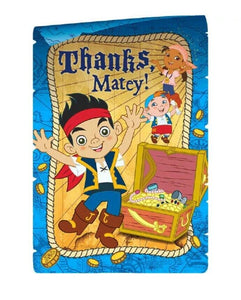 Jake Never land Pirates Thank You Cards Boys Birthday Party Decoration Supply