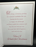 Merry Christmas Grandfather Greeting Card w/Envelope