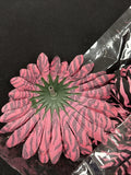 Lot Of 12 4” Pink & Black Zebra Craft Flowers w/ 1” Center Rhinestone2