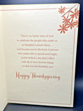 Happy Thanksgiving Greeting Card w/Envelope