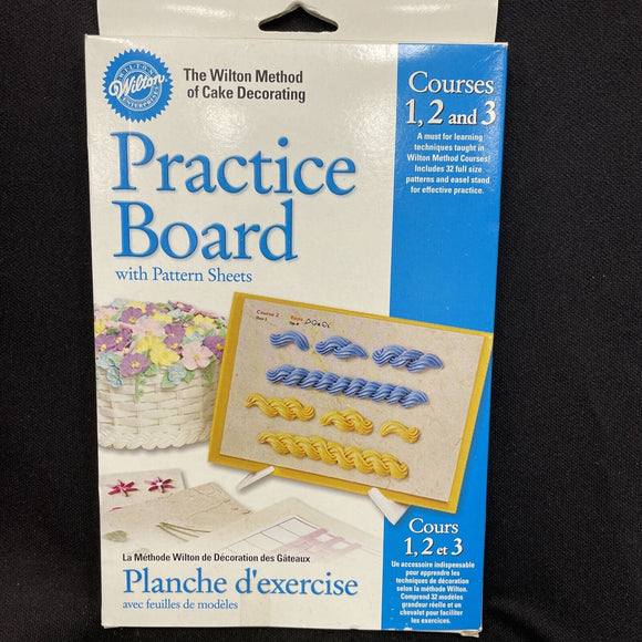 Wilton Method of Cake Decorating Practice Board & pattern sheets