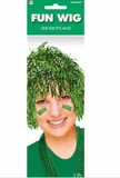 Amscan 399013.03 Team Spirit Fun Foil Wig, Festive Green