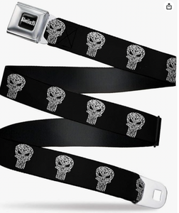 The Punisher Seatbelt Buckle Belt - WPS017 Reg 24”-36”