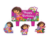 Dora the Explorer 'Flower Adventure' Mini Molded Cake Candles (4pc)