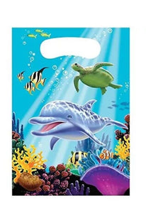 Creative Converting Ocean Party Party Favor 8 Loot Bags 6.5”x9”