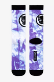 Marvel Black Panther Purple Tie-Dye Crew Socks Fit Shoe Size 5-12