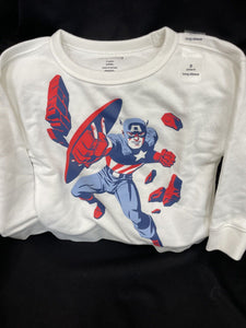 Baby Gap French Terry Captain America Sweatshirt 2Years