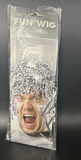 Amscan Silver Metallic Tinsel Hair POM POM HEAD Adult Wig Halloween Costume