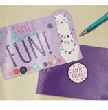 Llama Fun 8 Birthday Party Invitations Cards Notes Stationery Supplies New